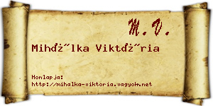 Mihálka Viktória névjegykártya
