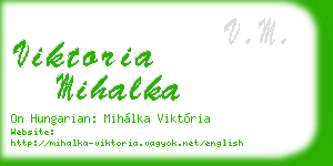 viktoria mihalka business card